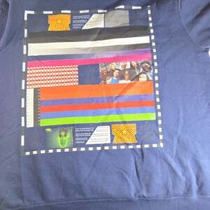 Virgil Abloh MCA 'Figures of Speech' Flags Patchwork Hoodie Navy